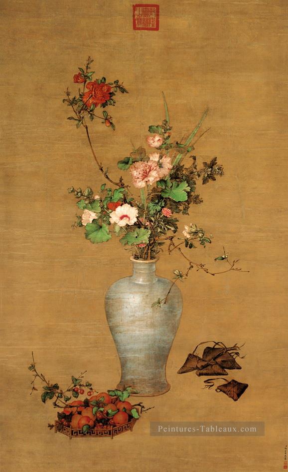 Lang brillant fleurs à midi tradition chinoise Peintures à l'huile